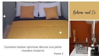 COMMENT RÉALISEROPTIMISER ET DÉCORER UNE PETITE CHAMBRE ET SALON MODERNE partie 2 [upl. by Thaddeus]