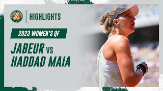 Haddad Maia vs Jabeur Quarterfinal Highlights  RolandGarros 2023 [upl. by Dex]