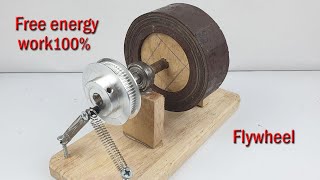 Free Electricity Generator 220v Build Spring Flywheel Machine Free Energy Generator new idea [upl. by Nyleahs730]