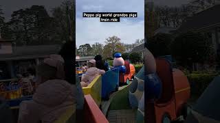 grandpa pigs train ride In peppa pig land train familyfun adventure [upl. by Ardnekahs]