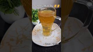 Refreshing turmeric mint tea 👌👌 pcos remedy recipe shortvideo shortsfeed shorts [upl. by Anidam]