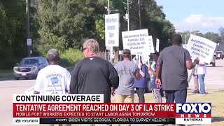 Port workers trade in picket signs for a pay raise as ILA USMX reach tentative agreement [upl. by Cowey249]