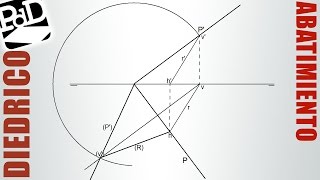 Abatimiento de recta contenida en plano oblicuo Diédrico [upl. by Manvil]