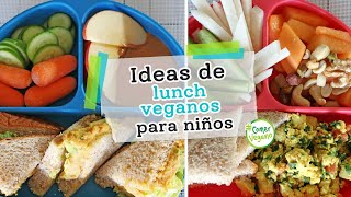 IDEAS DE LUNCH VEGANOS PARA NIÑOS  Saludables balanceados y altos en proteína [upl. by Candi674]