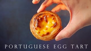 葡式蛋撻 千層酥皮 詳細食譜┃Pastel de Nata┃Portuguese egg tarts [upl. by Narol]