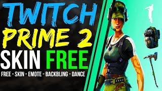 How to Claim Fortnite TWITCH PRIME PACK 2 LOOT Freestylin emote Skin PickaxeBack Bling [upl. by Odelia]