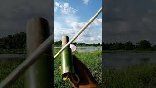 Bamboo with slingshot diy ideas slingshot challenge howto youtubeshorts [upl. by Saihtam570]