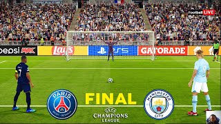 Man City vs PSG  Penalty Shootout  Final UEFA Champions League 2024 UCL  eFootball PES Gameplay [upl. by Sorcha]