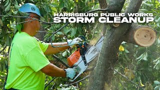 Harrisburg Public Works assists with Tornado storm clean up [upl. by Quintie]