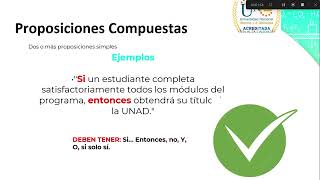 Proposiciones compuestas PLM UNAD [upl. by Pip]