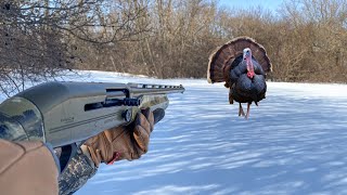 EPIC Turkey Hunting in The Snow CATCH CLEAN COOK [upl. by Llehcram242]