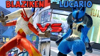 Pokken tournament  Blaziken vs Lucario [upl. by Ybeloc]