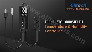 Elitech STC1000 PRO TH STC1000 WIFI TH Temperature and Humidity Controller [upl. by Otte]