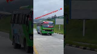 Pokhara International Airport ✈️❤️ automobile travel tatatruckandbuses tatabus volvobus [upl. by Orfield]