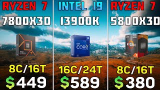 7800X3D vs i9 13900K vs R7 5800X3D  Test in 10 Game [upl. by Ecneps432]