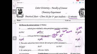 General Chemistry  Chem 101  Solved Practical Exams  Acid Radicals [upl. by Werdnaed]