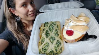 French Bakery Mukbang eat with me Spinach pie amp lemon pie [upl. by Hendrika]