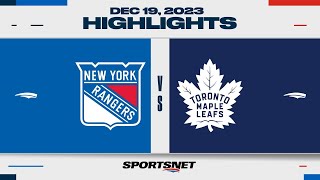 NHL Highlights  Rangers vs Maple Leafs  December 19 2023 [upl. by Kreegar]