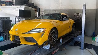 B46B48 STOCK TURBO WHP WORLD RECORD  Toyota Supra 20 E85 DYNO [upl. by Hankins447]