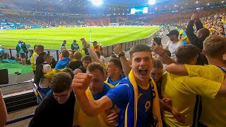 UKRAINE FANS GO CRAZY Ukraine v Sweden  EURO 2020 Matchday Vlog at Hampden Park [upl. by Yalonda]