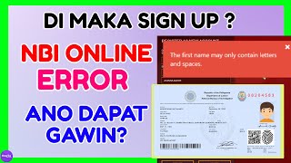 NBI Clearance Error Name may only contain Letters and Spaces  Ano Dapat Gawin [upl. by Bearce]