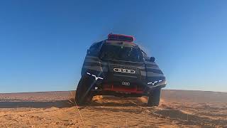 Audi 2022 Dakar Test with Stephane Peterhansel [upl. by Ferrand]