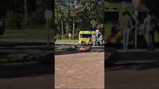 Ambulance 07107 met spoed naar een vliegtuigcrash in Ede 112 hulpdiensten [upl. by Yrian]