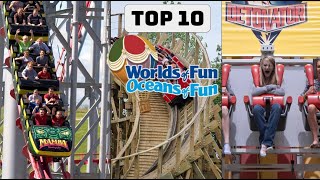 Top 10 Fastest Rides at Worlds of Fun [upl. by Atsuj]