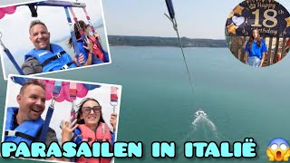 OP HAAR 18DE ğŸ VERJAARDAG PARASAILEN BOVEN HET GARDAMEER ğŸ˜± italy  DE FAMILIE SNIJDERS VLOG 572 [upl. by Glynda]