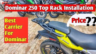 Dominar 400 Top Rack Installed On Dominar 250  Installing Top Rack on Dominar 250  Rider Sudipta [upl. by Hills]