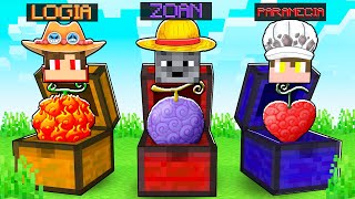 FRUTA LOGIA vs PARAMECIA vs ZOAN no MINECRAFT ONE PIECE [upl. by Gintz]