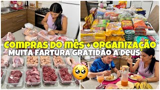 FAZENDO NOSSAS COMPRAS DO MÃŠS  ORGANIZAÃ‡ÃƒO VALOR TOTAL FARTURA DE CARNE FIZ ALMOÃ‡O DELICIOSO [upl. by Helyn]