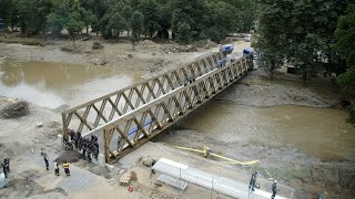 Behelfsbrücke in Bad NeuenahrAhrweiler eingeweiht [upl. by Thunell]