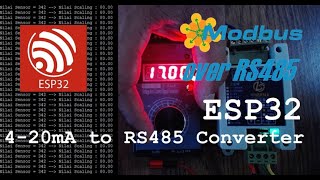 ESP32 read current signal generator using 420mA to RS485 modbus RTU converter [upl. by Diarmid]