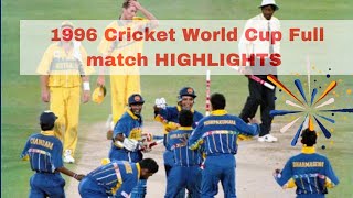 sri lanka vs australia 1996 world cup final full match highlights [upl. by Palmer44]