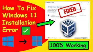 ✅ How To Fix Windows 11 Installation Error ⚠️What Needs Your Attention Problem Solved 100 Working 🔥 [upl. by Haroun]