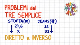 PROBLEMI DEL TRE SEMPLICE diretto e inverso 1  PR65 [upl. by Ona27]