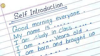 How To Introduce Yourself In CollegeSchool  Self Introduction  English Writing  yourmean [upl. by Dredi]