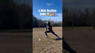 4 Wide Receiver Drills 😳🔥🏈 fyp shorts football [upl. by Lurleen]