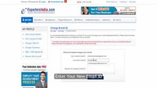 How to Change Your Login ID at Exportersindia  Exporters India Learning Center [upl. by Atilrep]