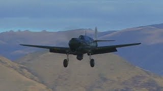 Two Curtiss P40 Kittyhawks aka Warhawks at Wanaka [upl. by Silvia925]