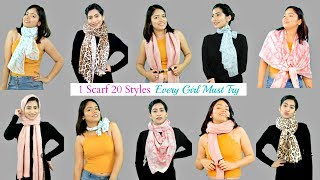 How to Style a Scarf in 20 Ways  Fashion HACKS Every Girl Must Know  Anaysa [upl. by Raynata]