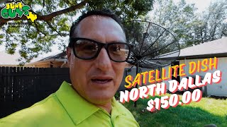 Satellite Dish Removal In North Dallas Only 15000 NorthDallas JunkRemoval SatelliteDish [upl. by Nivlam]