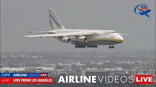 RARE Arrival Antonov AN124 Lands at LAX [upl. by Tivad]