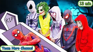 SpiderMan and His Pranks  TEAM SPIDERMAN vs BAD GUY JOKER  LIVE ACTION MORE [upl. by Seften408]