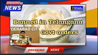 Govt Telangana ne MAYONNAISE ko 1 saal tak ke Banned Kardeya logo ki sahet pe bahri nuksanat [upl. by Sabas]