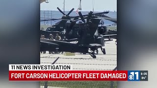 Fort Carson helicopter fleet left damaged wind blew over multiple helicopters [upl. by Helms]