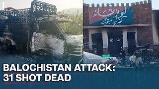 Pakistan 31 Killed in Attacks Across Balochistan Highway amp Police Station Targeted [upl. by Nottnerb65]