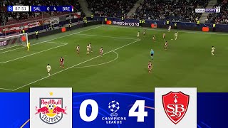 RB Salzburg vs Stade Brestois 04  UEFA Champions League 202425  Match Highlights [upl. by Luiza]