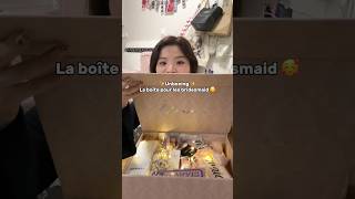 PARTIE 1  UNBOXING de la boîte de demoiselles 🫶🏻☺️ unboxing unboxingvideo bridesmaids [upl. by Ahsiuq398]